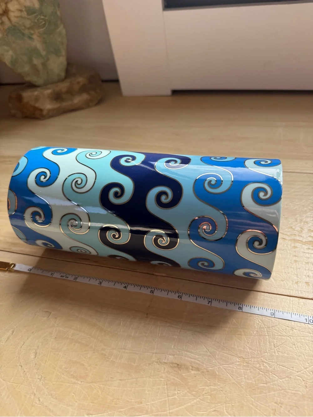 Jonathon Adler Carnaby Waves Vase Blue